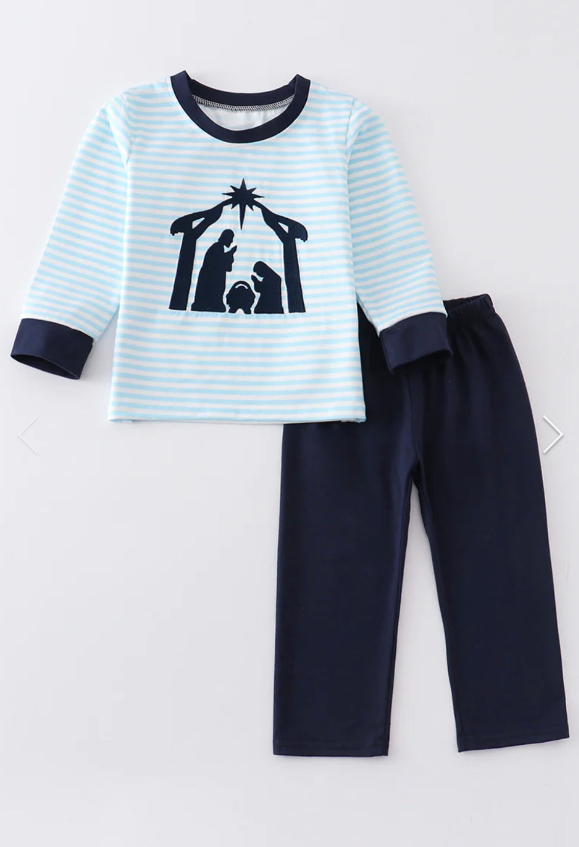 Nativity Blue Stripe Set