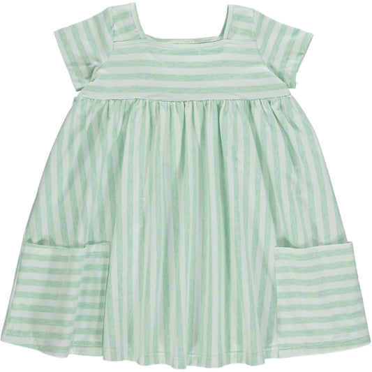 Rylie Dress in Green Stripe