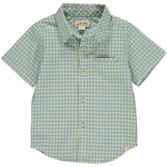 Lemon/Blue Plaid S/S Shirt