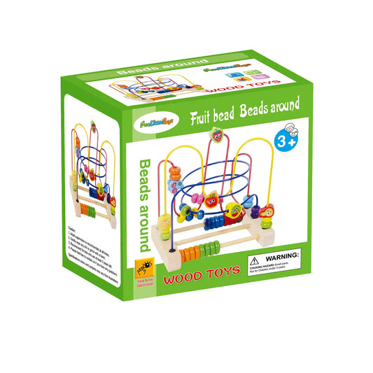 Wooden Bead Maze Roller Coaster Educational Toys